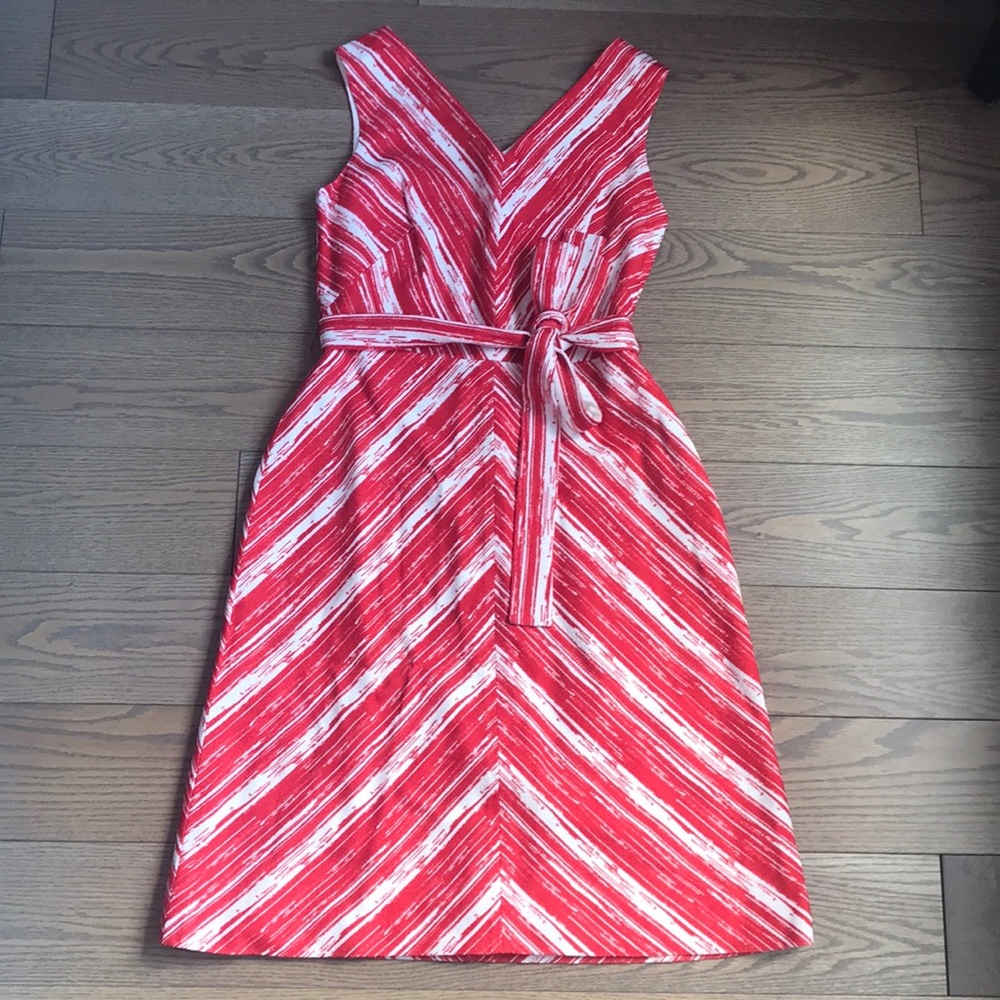 Goat stripy red dress size us6